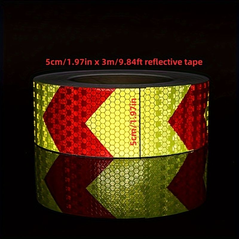 High-Visibility Reflective Safety Tape - Waterproof, Ideal for Vehicles, Trailers, Boats & Signs