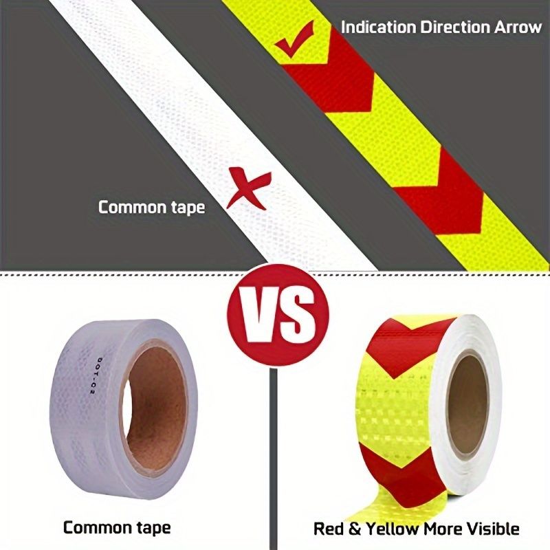 High-Visibility Reflective Safety Tape - Waterproof, Ideal for Vehicles, Trailers, Boats & Signs
