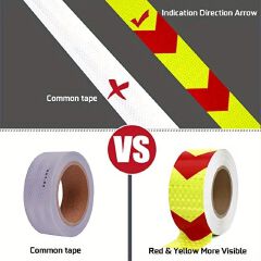 High-Visibility Reflective Safety Tape - Waterproof, Ideal for Vehicles, Trailers, Boats & Signs