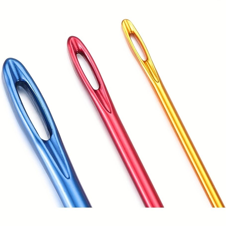 3pcs Crochet Hookd Afghan Tunisian Aluminium Crochet Hook Knitting Needle With Eye For Sewing Accessories