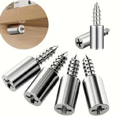 50/100PCS Shelf Support Pegs - Self-Tapping Screws for Kitchen, Cabinet, Bookcase, Closet Shelves - Sturdy, Adjustable, and Easy-to-Install Furniture Accessories