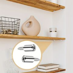 50/100PCS Shelf Support Pegs - Self-Tapping Screws for Kitchen, Cabinet, Bookcase, Closet Shelves - Sturdy, Adjustable, and Easy-to-Install Furniture Accessories