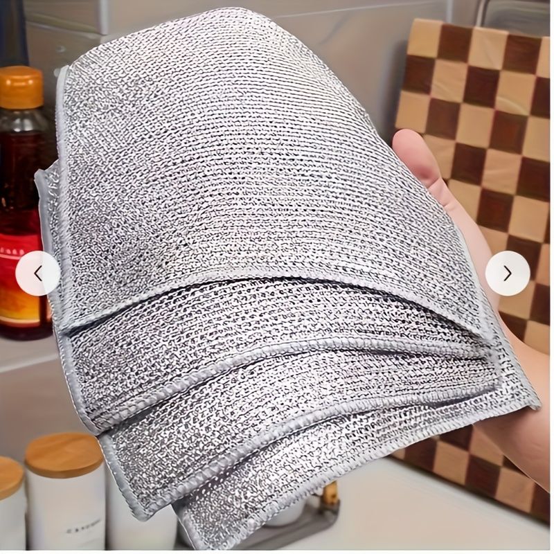 10PCS Multipurpose Stainless Steel Scrubbers, Reusable & Washable Metal Scouring Pads, Safe for Food Contact, Ideal for Home Kitchen, Bathroom & Restaurant Cleaning Supplies