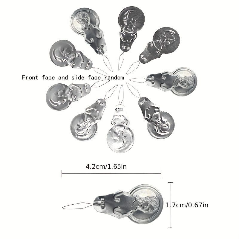 50pcs Premium Silvery Gray Aluminum Needle Threaders with Wire Loop for Hand Stitching and Sewing Accessories