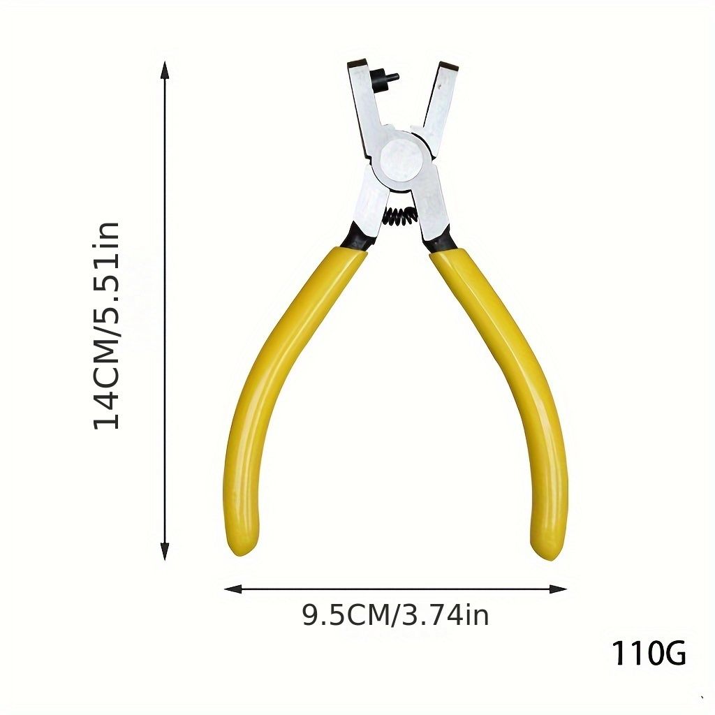 Wecolor Leather Hole Punch Plier 2.0mm - Carbon Steel Hand Band Punch Tool for Watch Straps, Belts, DIY Crafts - Single 5 Inch Mini Universal Puncher, No Assembly Required