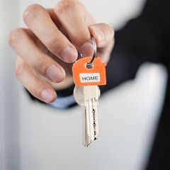 16pcs Assorted Varieties Colorful Key Ring With Labels, 2.8cm/1.1in Stretchy Key Identifiers, One Size Fits Most Keys, Includes Blank And Pre-Printed Tags, Home Office Organization Accessory For Men