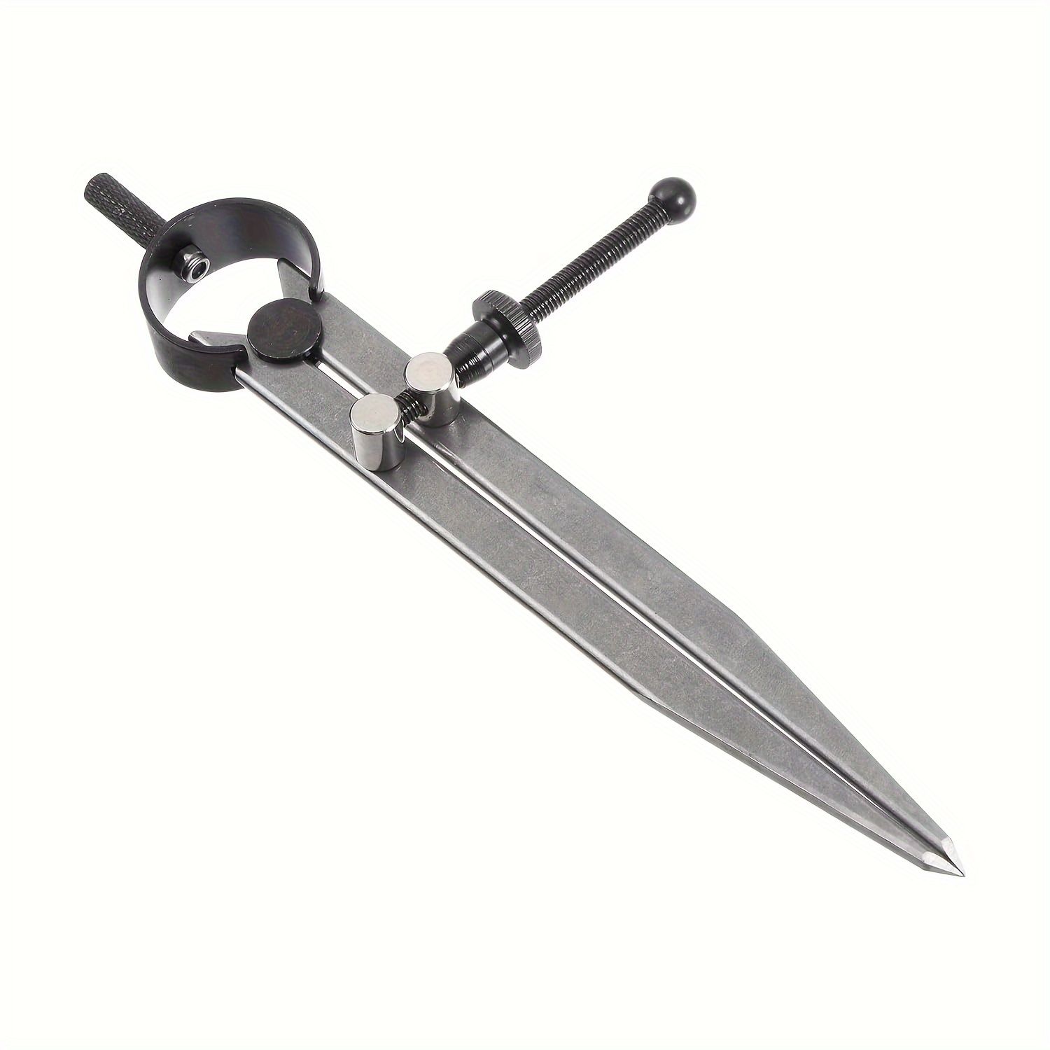 1PC  Adjustable Nut Wing Divider Leathercraft Rotating Scratch Gauge Lockable Spring Joint Caliper Compasses Gauges DIY Handcraft Line Marking Gauge Leather Woodworking Metalwork Measuring Tool