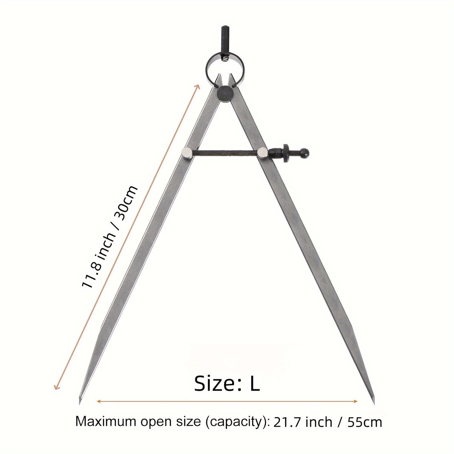 1PC  Adjustable Nut Wing Divider Leathercraft Rotating Scratch Gauge Lockable Spring Joint Caliper Compasses Gauges DIY Handcraft Line Marking Gauge Leather Woodworking Metalwork Measuring Tool