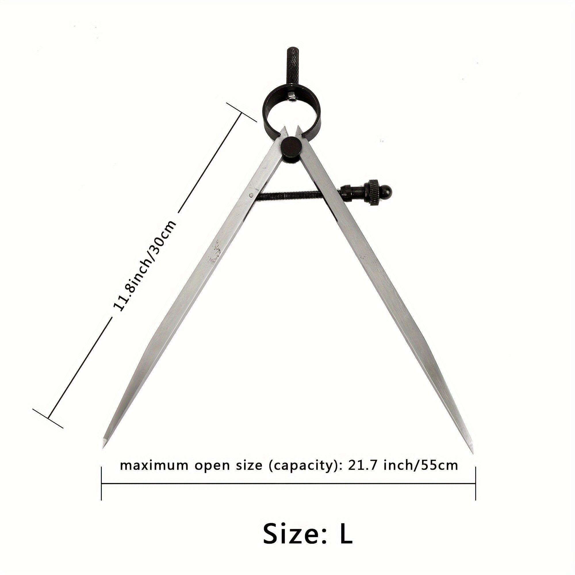 1PC  Adjustable Nut Wing Divider Leathercraft Rotating Scratch Gauge Lockable Spring Joint Caliper Compasses Gauges DIY Handcraft Line Marking Gauge Leather Woodworking Metalwork Measuring Tool