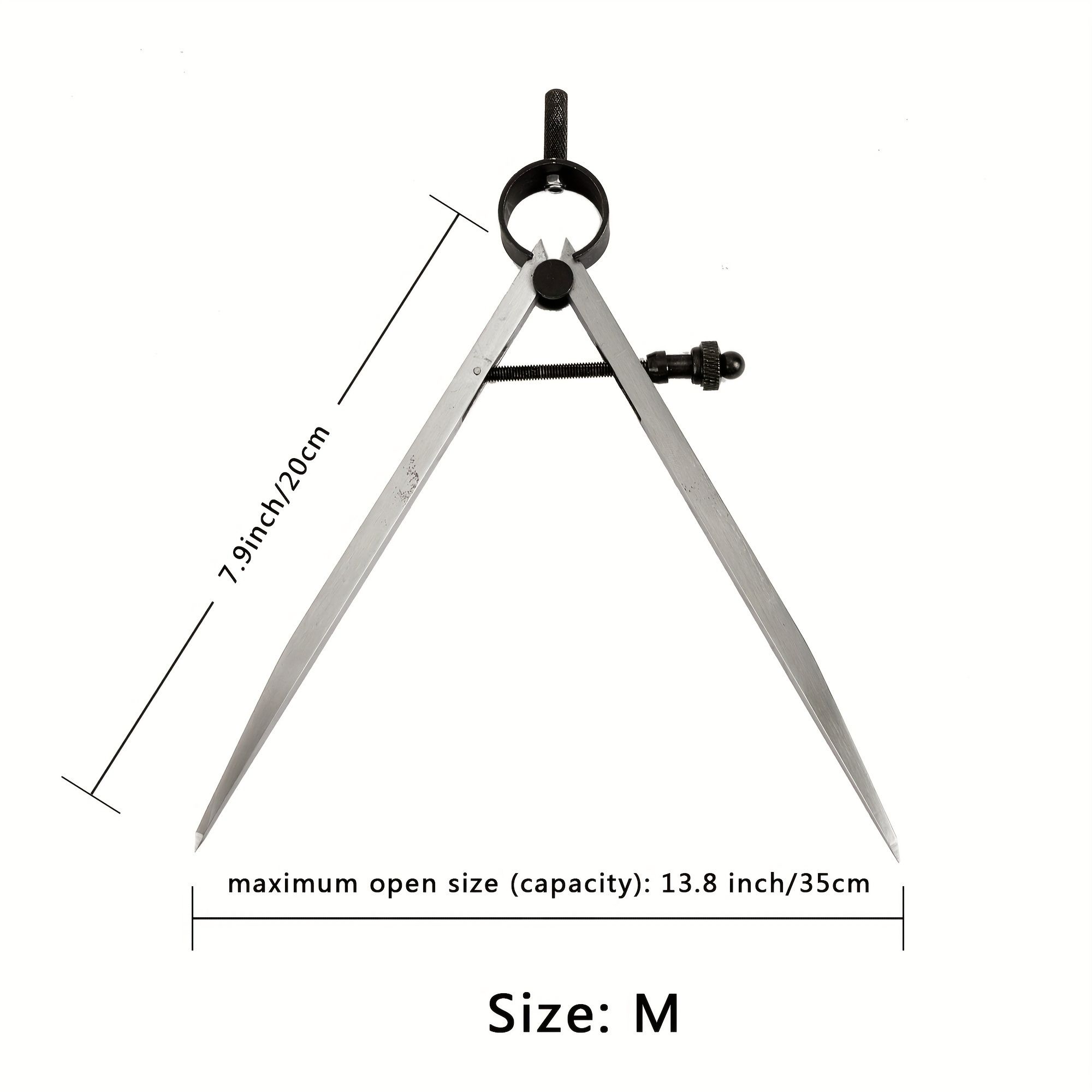 1PC  Adjustable Nut Wing Divider Leathercraft Rotating Scratch Gauge Lockable Spring Joint Caliper Compasses Gauges DIY Handcraft Line Marking Gauge Leather Woodworking Metalwork Measuring Tool