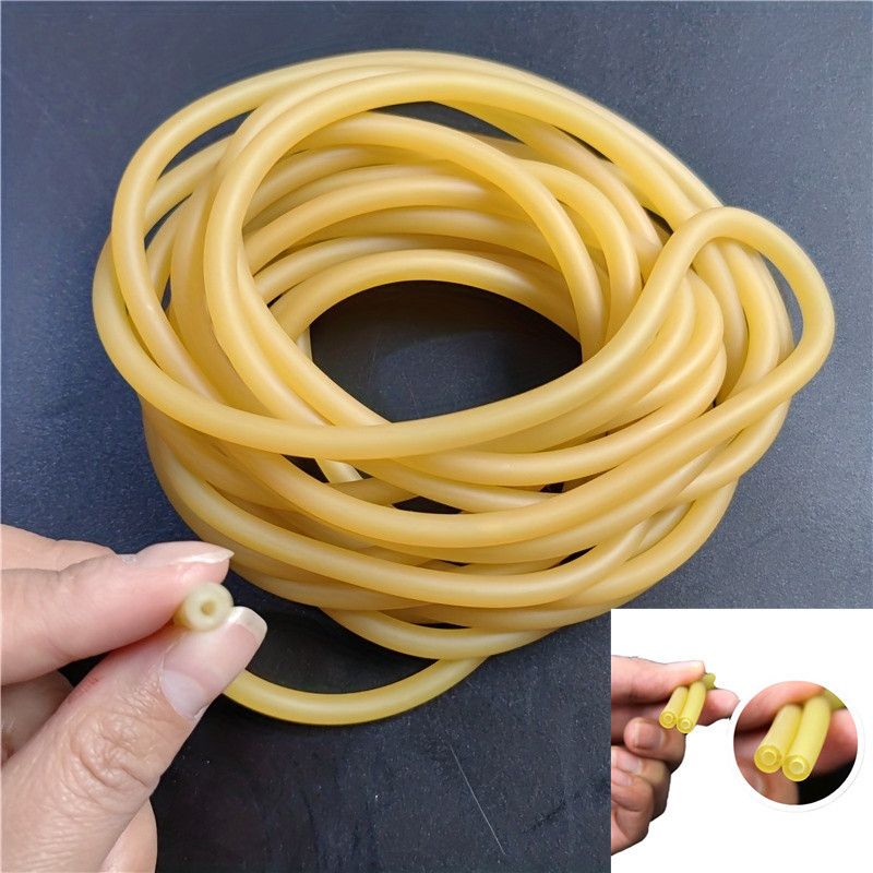 High-Quality Natural Latex Slingshot Band  Thickened Elastic Tubular Rubber, Perfect for Hunting & Fishing, Customizable Length