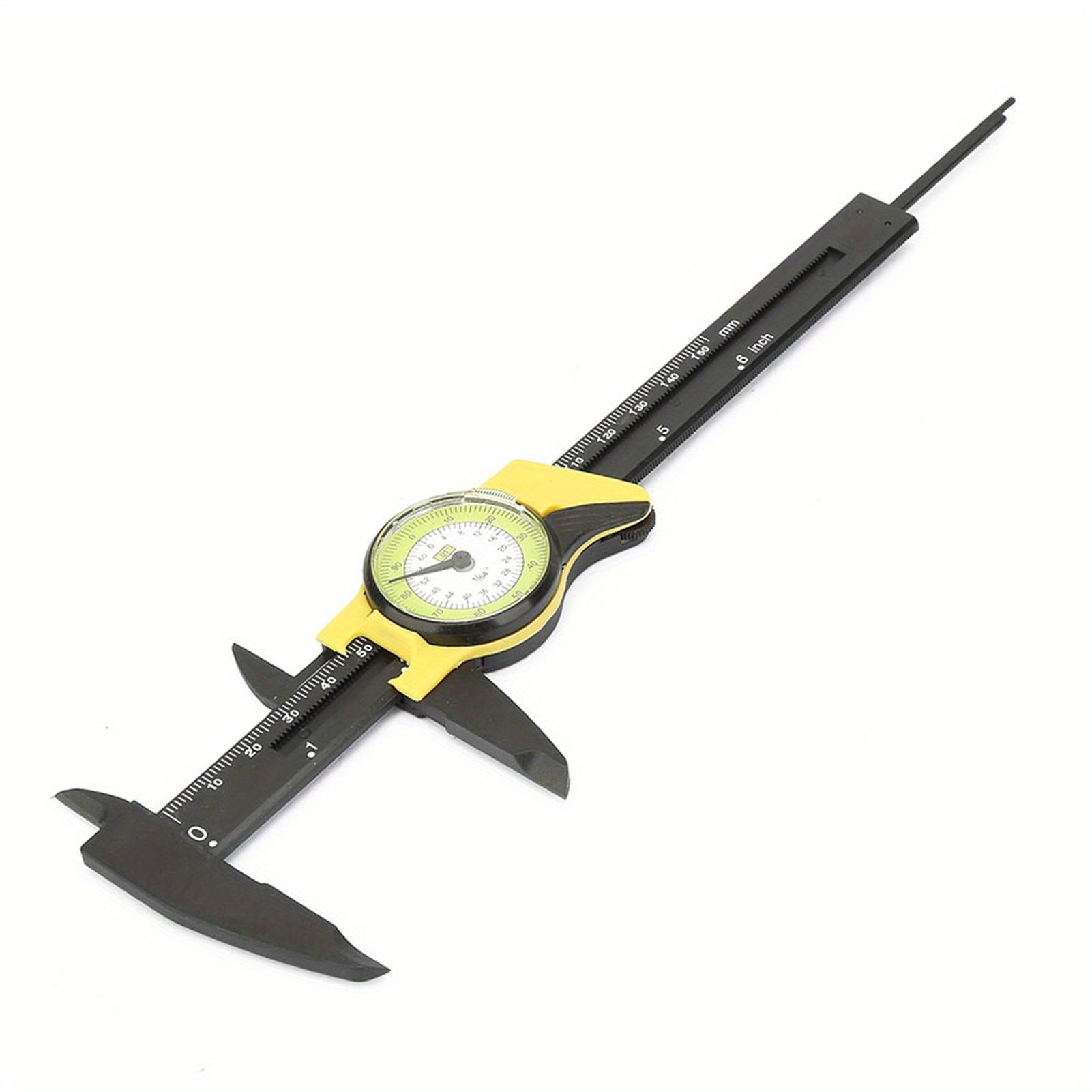 1pc Professional Digital Dial Vernier Caliper, 0-150mm Plastic Measuring Tool, 0.1mm Precision, Non-Electric, No Battery Required