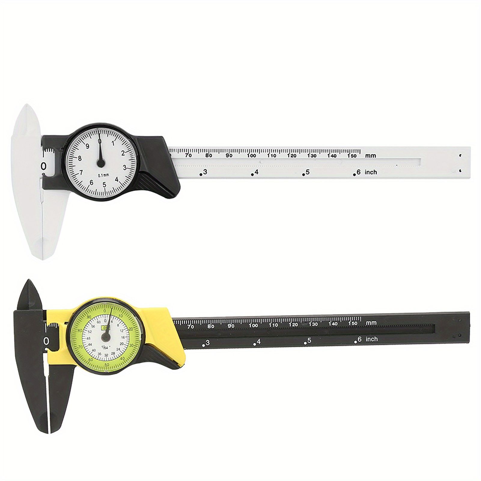 1pc Professional Digital Dial Vernier Caliper, 0-150mm Plastic Measuring Tool, 0.1mm Precision, Non-Electric, No Battery Required