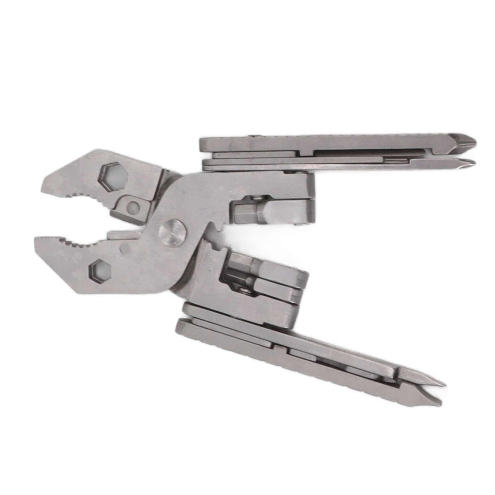 1PC Durable 12-in-1 Stainless Steel Multitool Pliers, Manual Multi Tool with Screwdriver, Wire Stripper, Needle, Wrench, and More - No Electricity Required