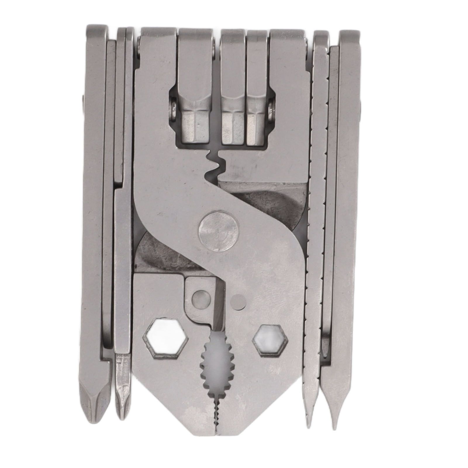 1PC Durable 12-in-1 Stainless Steel Multitool Pliers, Manual Multi Tool with Screwdriver, Wire Stripper, Needle, Wrench, and More - No Electricity Required
