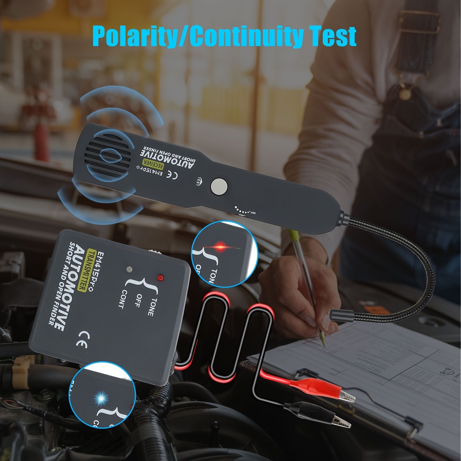 EM415PRO Automotive Tester, Car Wire Tracker Tool, Automotive Short Open Finder, DC 6-42V Repair Tester Tool