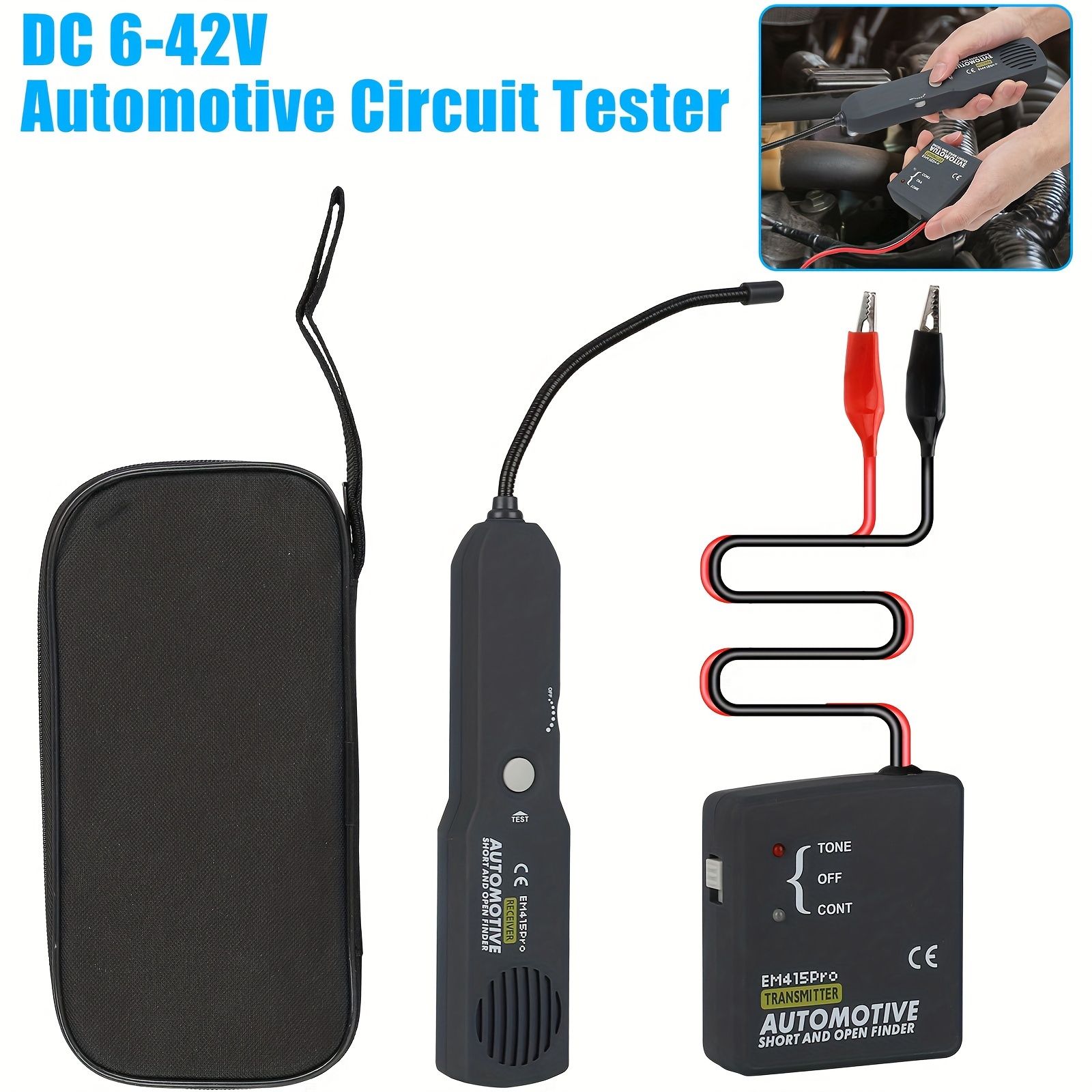 EM415PRO Automotive Tester, Car Wire Tracker Tool, Automotive Short Open Finder, DC 6-42V Repair Tester Tool