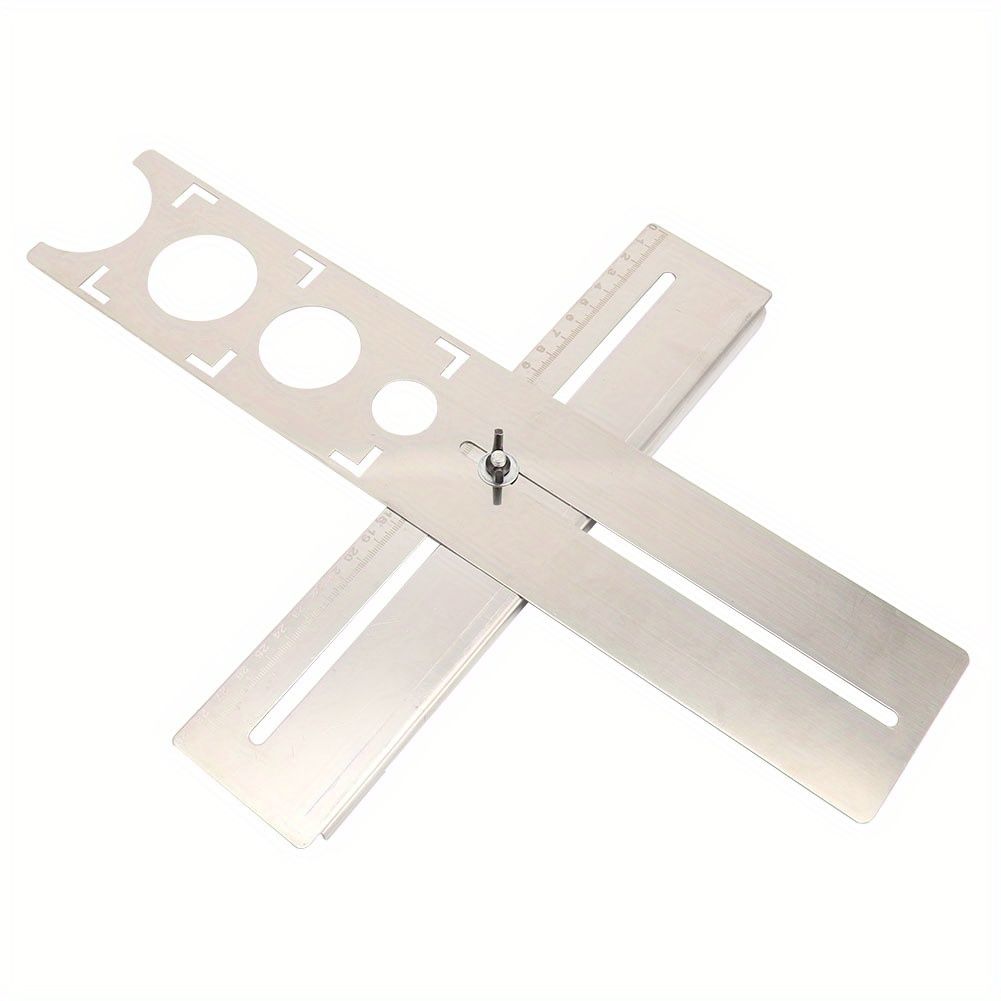 Stainless Steel Tile Hole Locator Ruler Universal Drill Punch Measuring Tool
