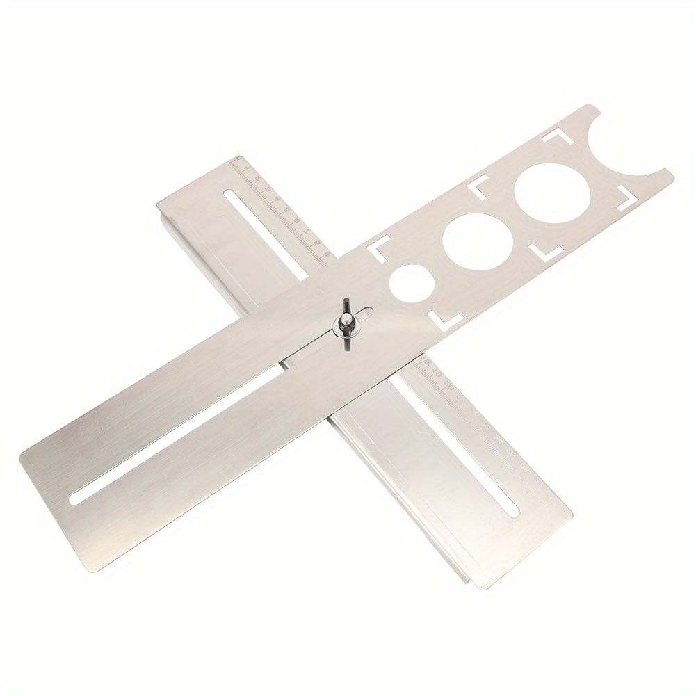 Stainless Steel Tile Hole Locator Ruler Universal Drill Punch Measuring Tool