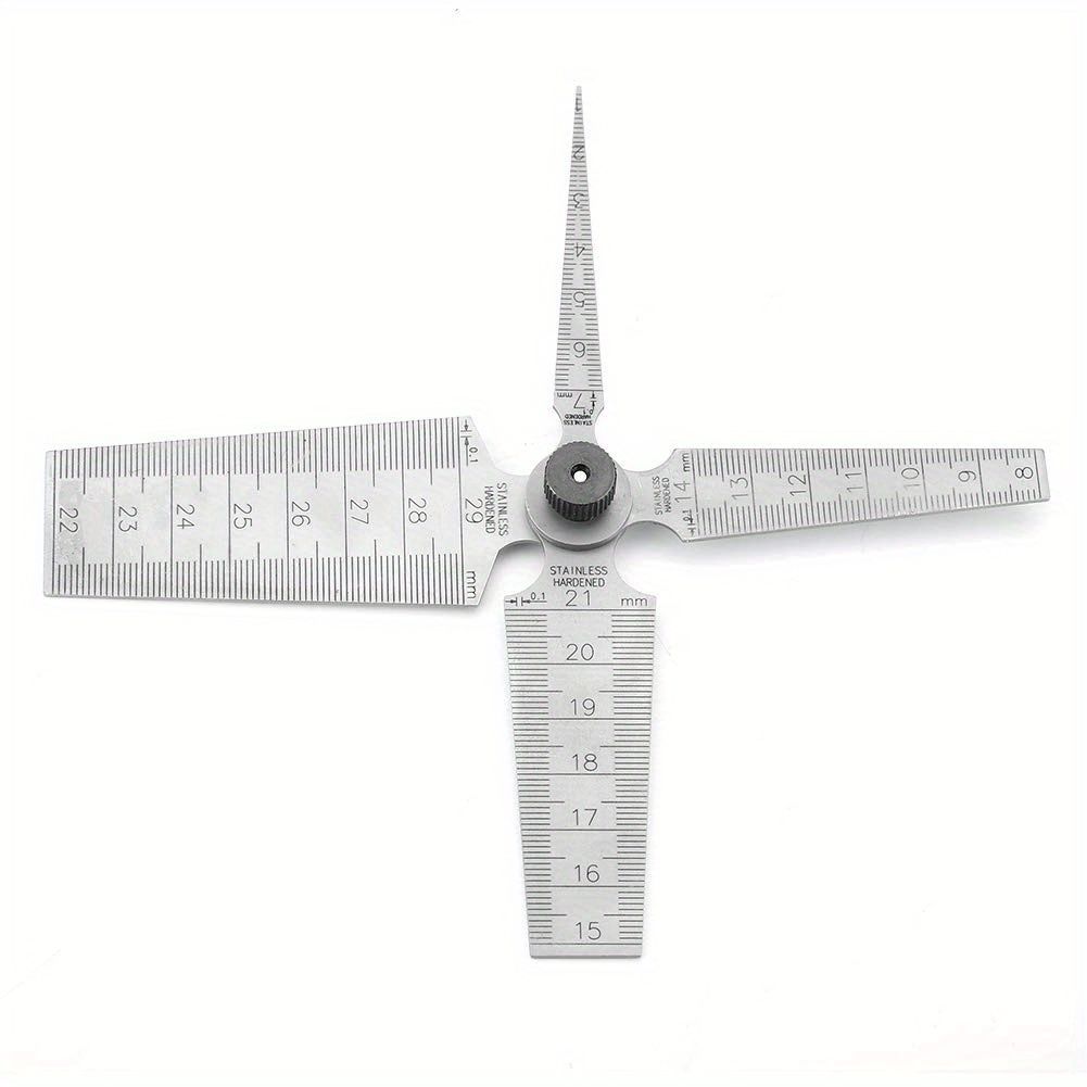 Stainless Steel Welding Taper Feeler Gauge Rulers Hole Inspection Tool Set, Graduation Clearly Marked, Small Size Easy to Carry, Widely Used for Measuring Inner Diameter