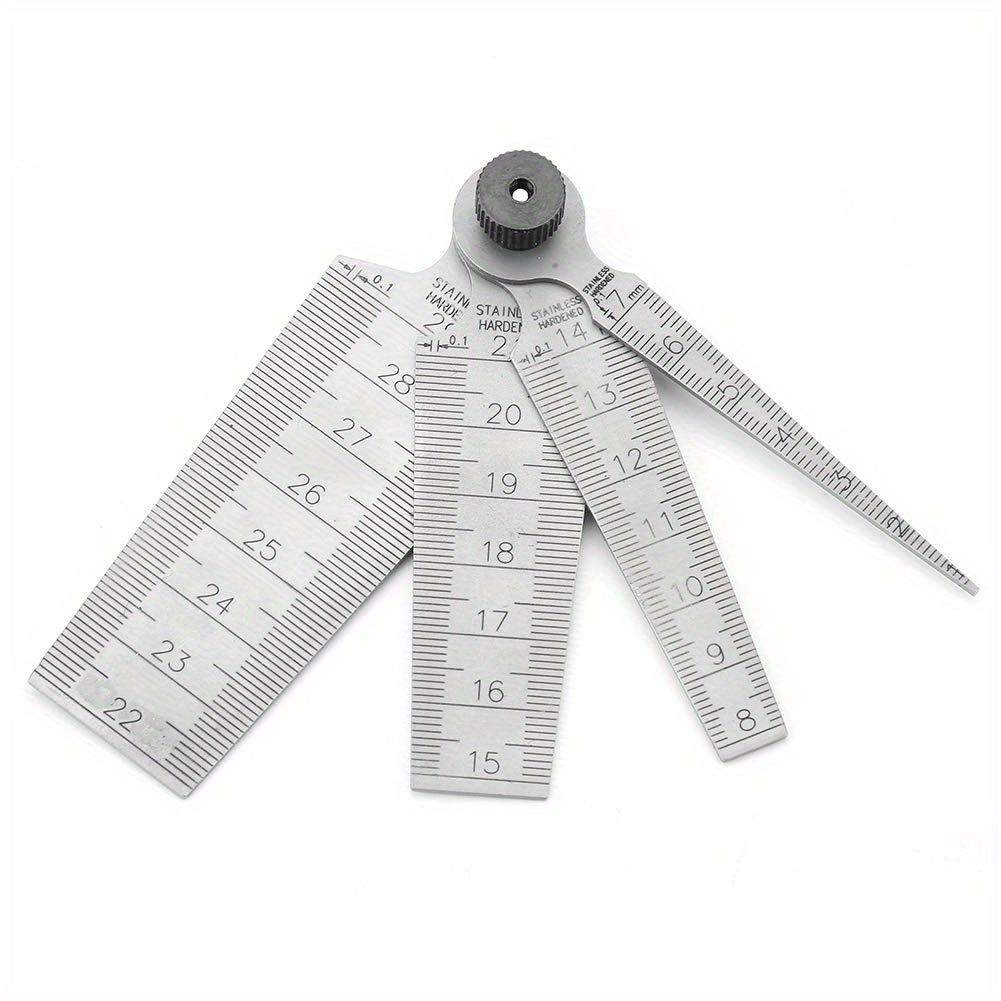 Stainless Steel Welding Taper Feeler Gauge Rulers Hole Inspection Tool Set, Graduation Clearly Marked, Small Size Easy to Carry, Widely Used for Measuring Inner Diameter