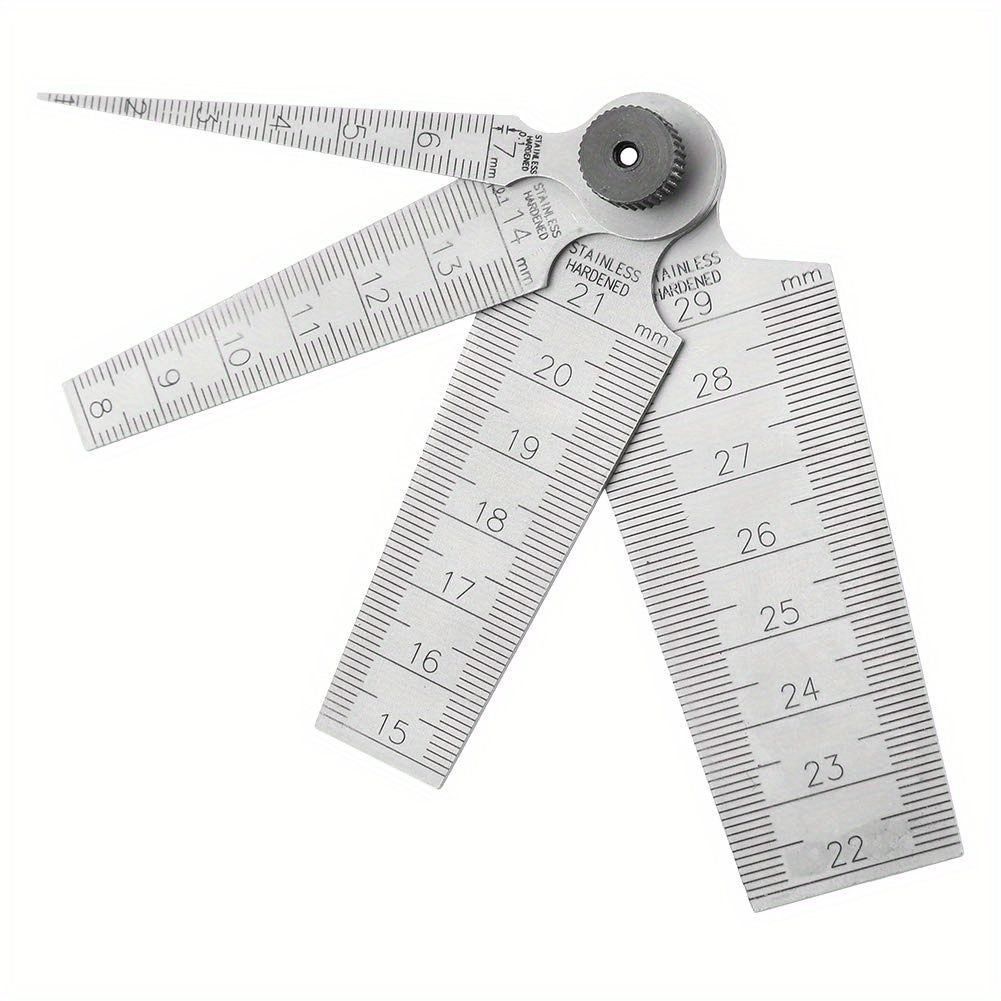 Stainless Steel Welding Taper Feeler Gauge Rulers Hole Inspection Tool Set, Graduation Clearly Marked, Small Size Easy to Carry, Widely Used for Measuring Inner Diameter