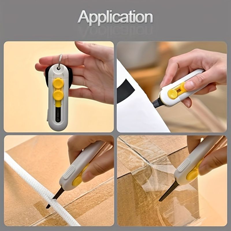 1PC Mini Utility Knife - Suitable for Unpacking, Office Stationery and Unpacking, Retractable Mini Assembly Knife, Safe Portable Utility Knife, Practical Everyday Tool