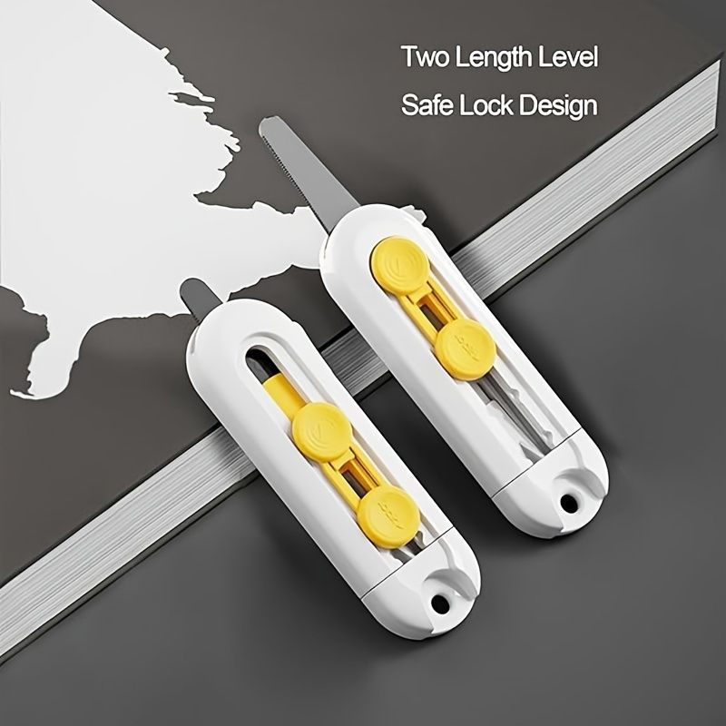 1PC Mini Utility Knife - Suitable for Unpacking, Office Stationery and Unpacking, Retractable Mini Assembly Knife, Safe Portable Utility Knife, Practical Everyday Tool