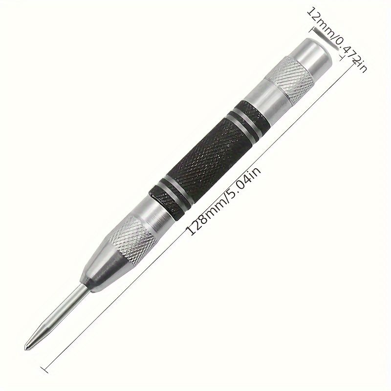 1pc/2pcs ProCraft High-Carbon Steel Automatic Center Punch Set - Adjustable Tension & Spring-Loaded Design for Metal, Wood, Glass, Plastic - Durable & Precise Centering Tool for DIY & Professional Use