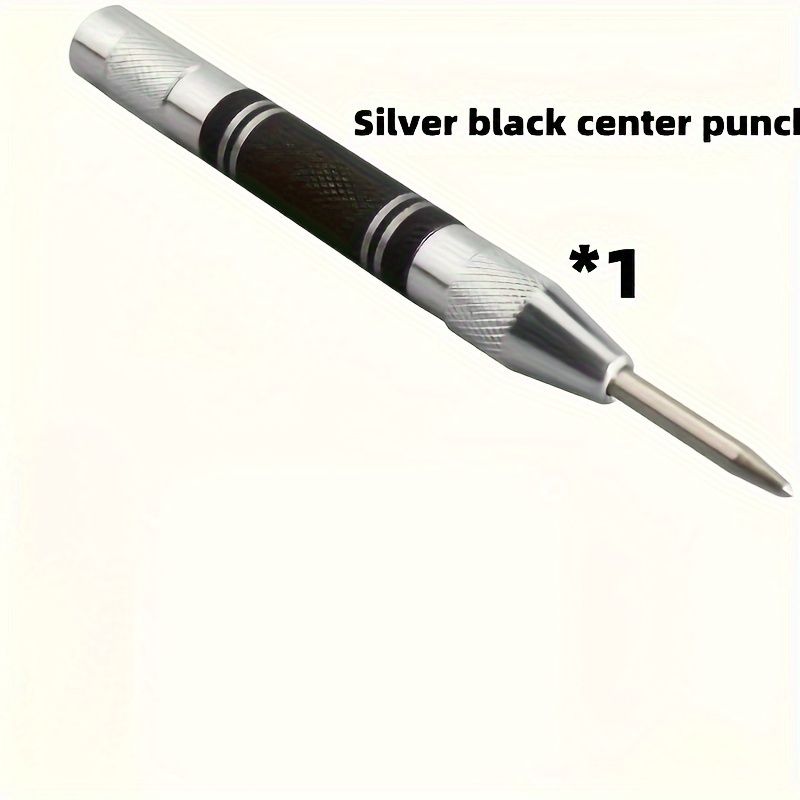 1pc/2pcs ProCraft High-Carbon Steel Automatic Center Punch Set - Adjustable Tension & Spring-Loaded Design for Metal, Wood, Glass, Plastic - Durable & Precise Centering Tool for DIY & Professional Use