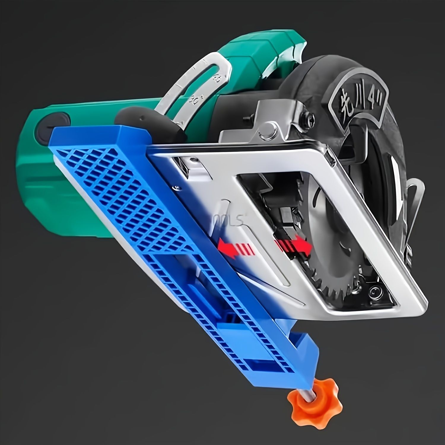Adjustable Woodworking Guide Rail with Circular Saw & Milling Clamp for Precision Cutting - No Power Needed