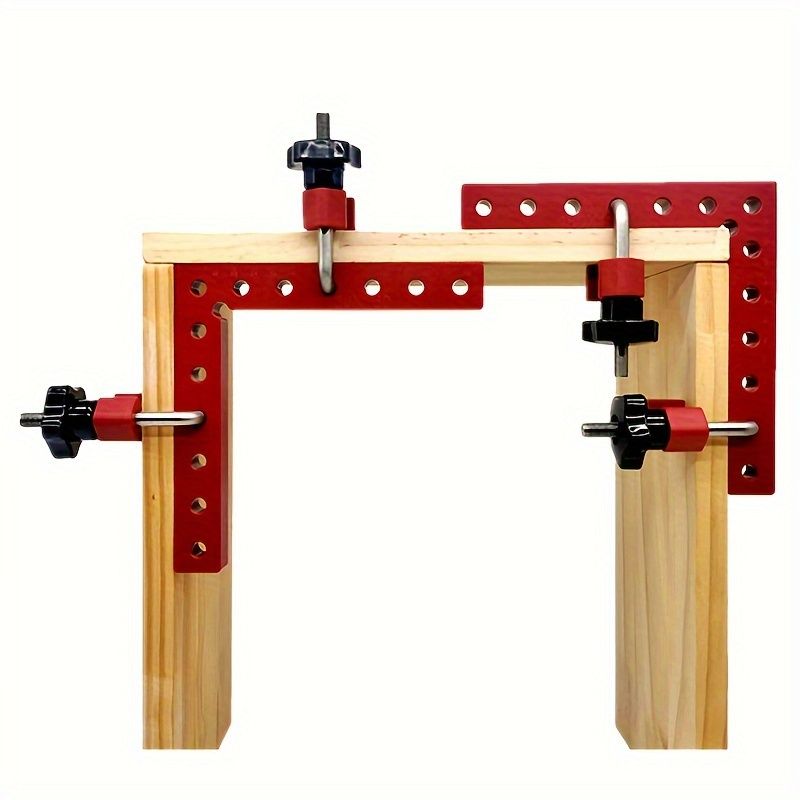 1set 90 Degree Positioning Square Alloy Right Angle Clamp, 5.5" X 5.5" (14 X 14cm) Woodworking Corner Clamp Tool For Picture Frames Boxes Cabinets Drawers