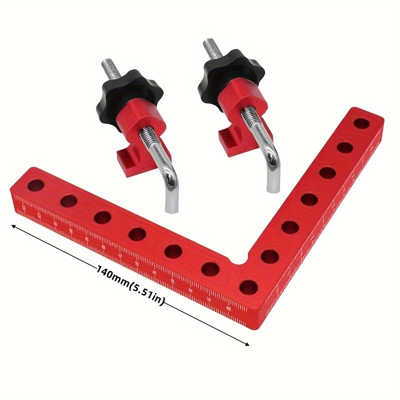 1set 90 Degree Positioning Square Alloy Right Angle Clamp, 5.5" X 5.5" (14 X 14cm) Woodworking Corner Clamp Tool For Picture Frames Boxes Cabinets Drawers