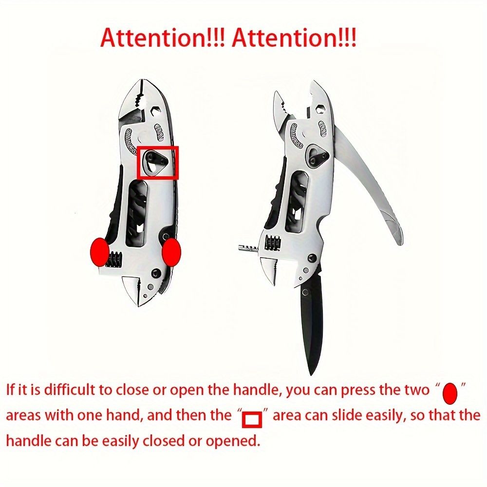 1pc Outdoor Multi-Purpose Tool Pliers, Mini Multi-Purpose Pliers Tool Kit, Stainless Steel Multi-Purpose Tool Pliers, Adjustable Pocket Pliers, Multi-Tool Lightweight Folding Tool, With S2 Batch Head