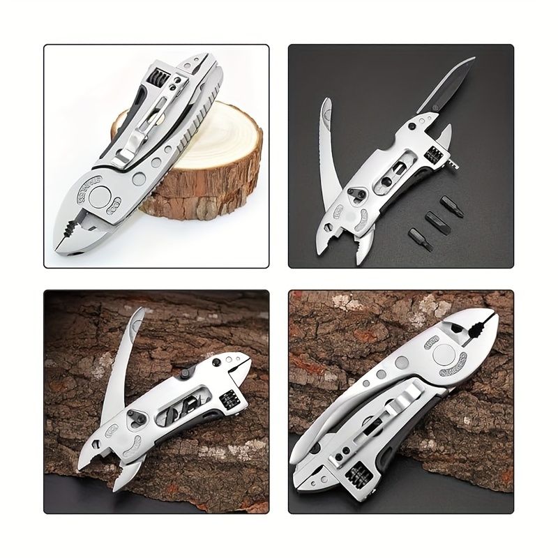 1pc Outdoor Multi-Purpose Tool Pliers, Mini Multi-Purpose Pliers Tool Kit, Stainless Steel Multi-Purpose Tool Pliers, Adjustable Pocket Pliers, Multi-Tool Lightweight Folding Tool, With S2 Batch Head