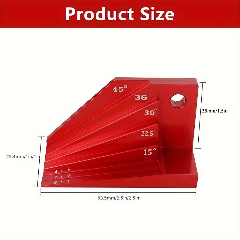 Bevel Gauge Block, Setup Blocks Height Gauge Set, Precision Setup For Router And Table Saw Accessories Woodworking, Angles For 1:6, 1:7 And 1:8 Dovetails, Miter Angles Of 15°, 22-1/2°, 30°, 36°and 45°