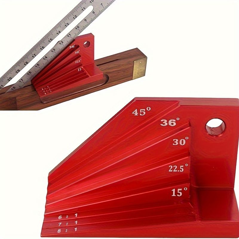 Bevel Gauge Block, Setup Blocks Height Gauge Set, Precision Setup For Router And Table Saw Accessories Woodworking, Angles For 1:6, 1:7 And 1:8 Dovetails, Miter Angles Of 15°, 22-1/2°, 30°, 36°and 45°