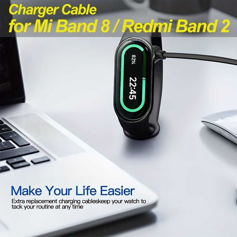 Xiaomi Mi Band 8/ Redmi Band 2 Charger Cable - Smartwatch Cables - Magnetic USB Replacement Charger Cord with Portable Charging Station Dock Accessories for Easy Power Up