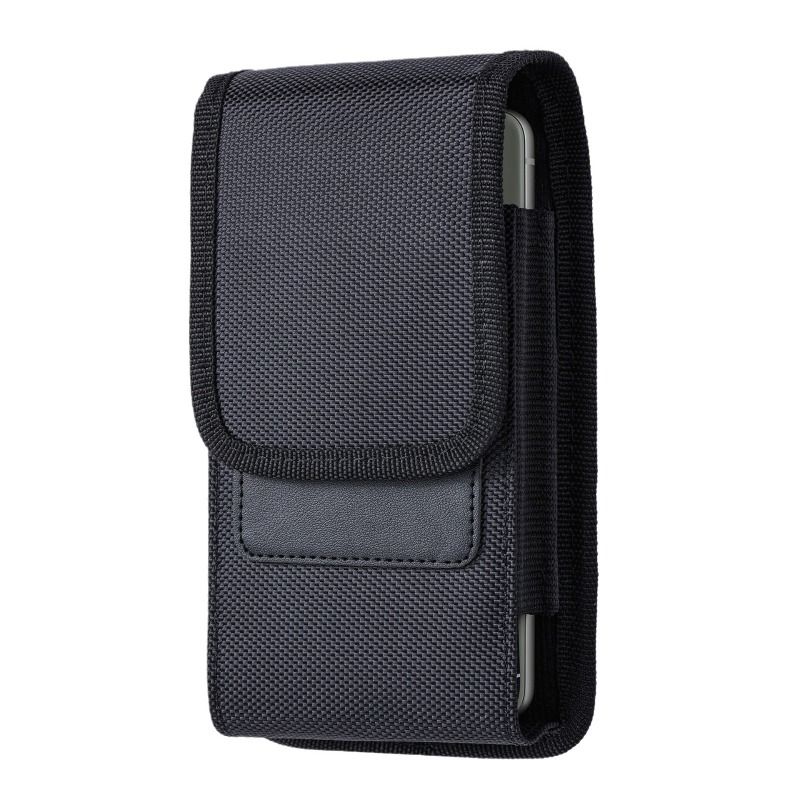 Oxford Fabric Waist Bag Phone Case for iPhone 15 Max, Samsung Flip Cover, Nylon Double-Layer Universal Protective Case
