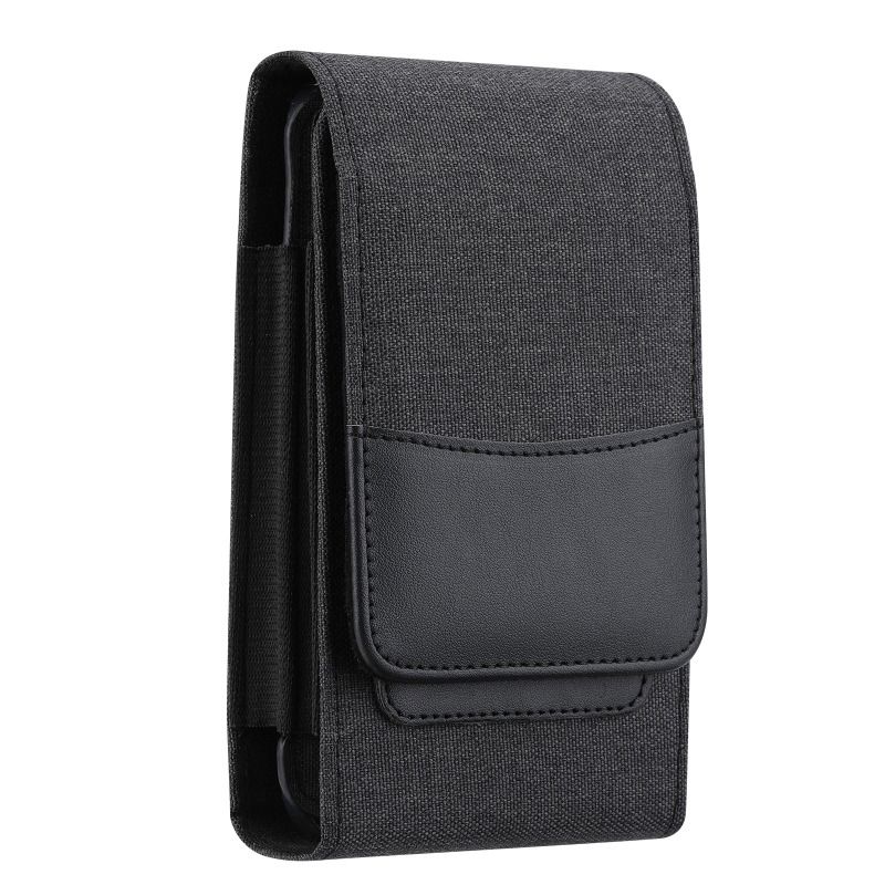 Oxford Fabric Waist Bag Phone Case for iPhone 15 Max, Samsung Flip Cover, Nylon Double-Layer Universal Protective Case