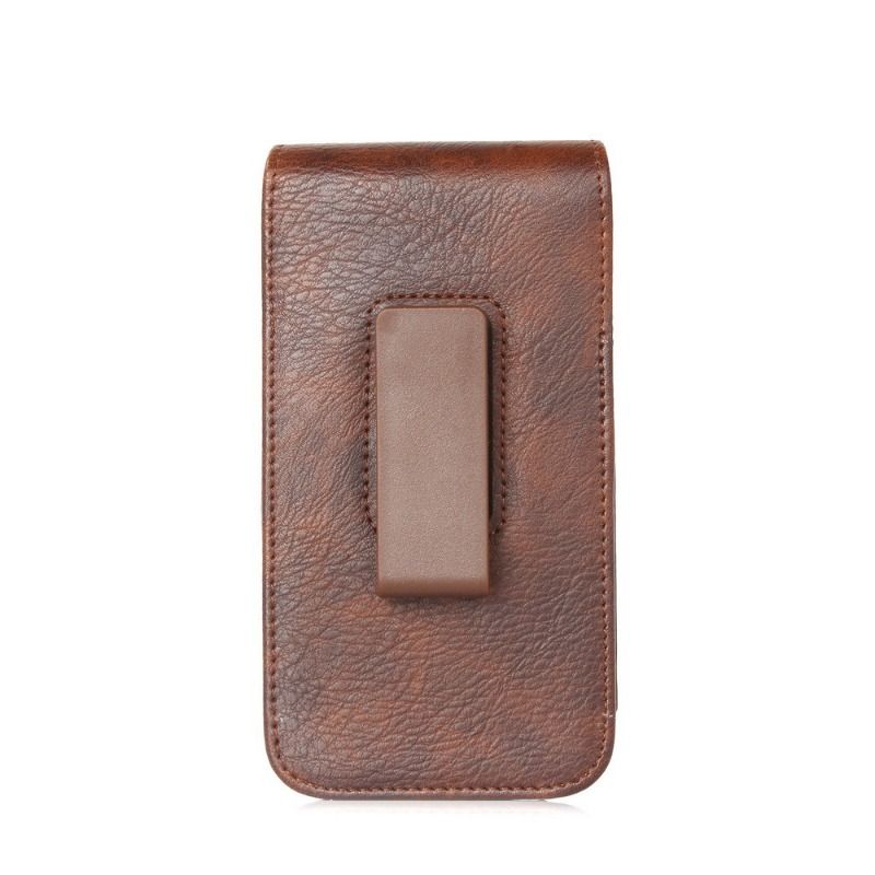 Universal 15 Series Cowhide Texture Case, XR Phone Waist Bag, XS Max Multifunctional Card Slot Leather Case, Universal Protective Case