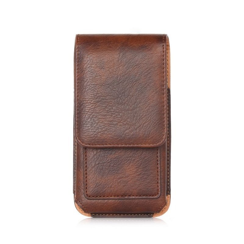 Universal 15 Series Cowhide Texture Case, XR Phone Waist Bag, XS Max Multifunctional Card Slot Leather Case, Universal Protective Case