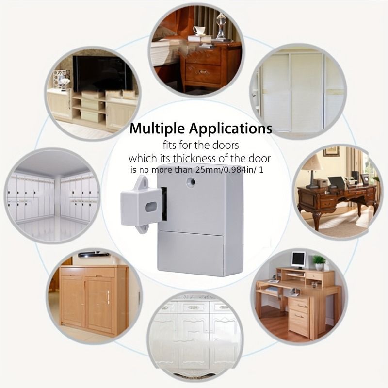 TOMSHOO Battery IC Card Sensor Cabinet Drawer Intelligent SmartLock DIY Invisible Hidde Digital Lock Without Perforate Hole