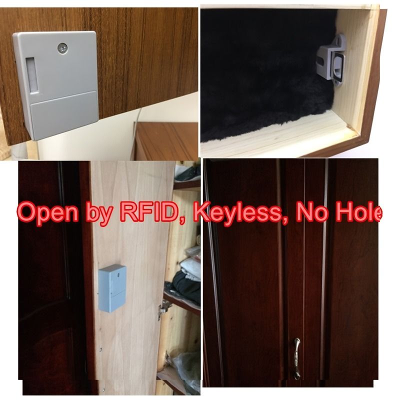 TOMSHOO Battery IC Card Sensor Cabinet Drawer Intelligent SmartLock DIY Invisible Hidde Digital Lock Without Perforate Hole