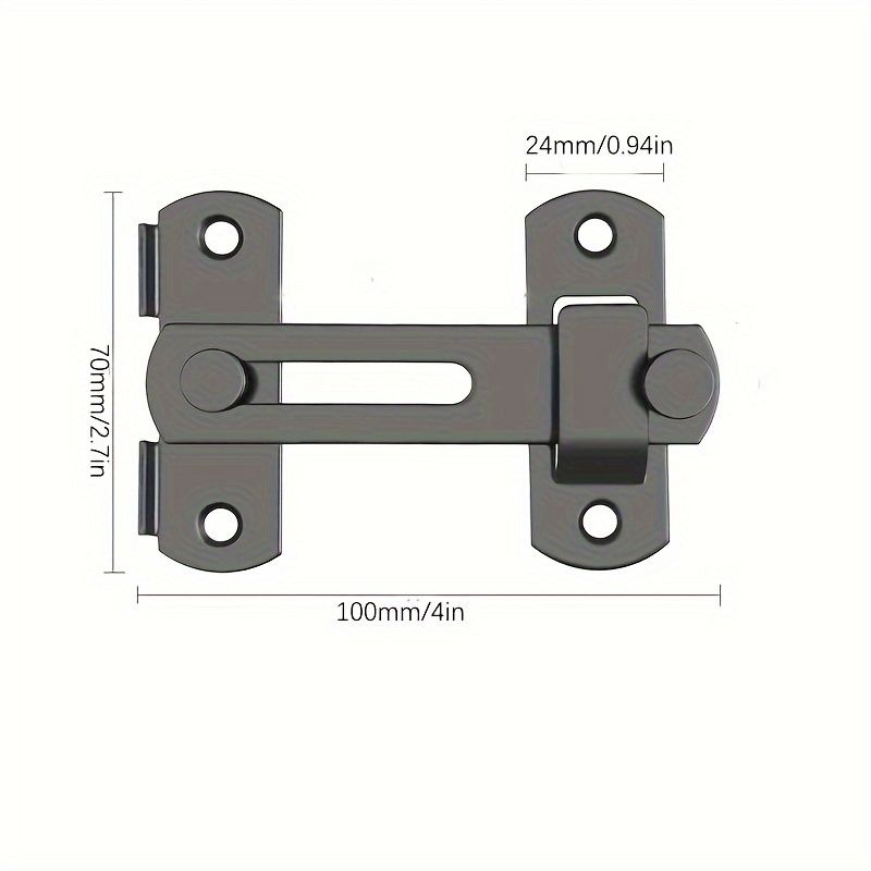 2pcs Stainless Steel Barn Door Locks - 180 Degree Flip Sliding Design, Durable for Pet Doors, Garage, Bathroom, Window, Outdoor Use, Non-Electric, Commercial Grade, for Home Security / Safety Enhancem