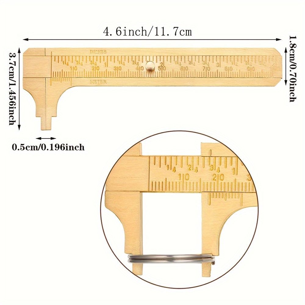 100mm High Precision Portable Mini Copper Caliper for Outdoor EDC Tool and Jewelry Measurement with Vernier Thickness Gauge