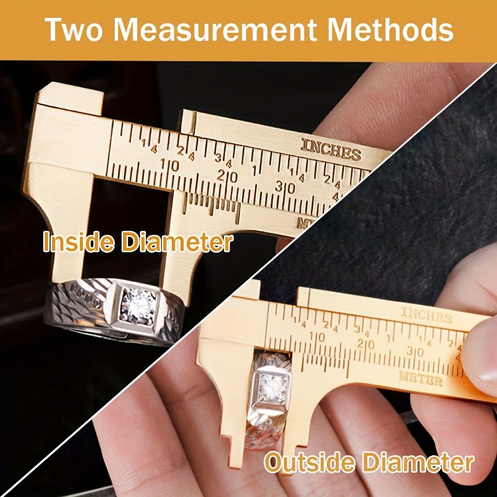 100mm High Precision Portable Mini Copper Caliper for Outdoor EDC Tool and Jewelry Measurement with Vernier Thickness Gauge