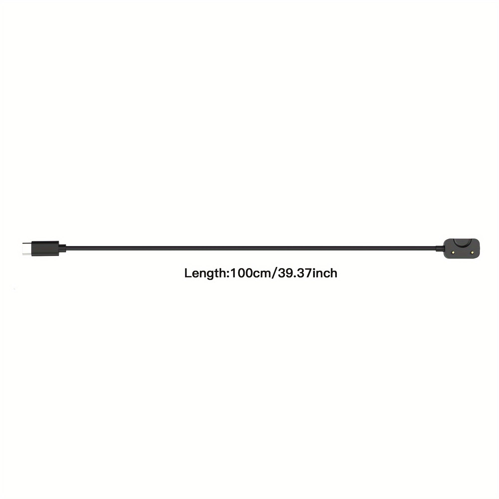 Charging Cable for Galaxy Fit 3 Smartwatch - Magnetic USB/Type-C Adapter, Flat Design, Cat5e Ethernet Compatible, Black
