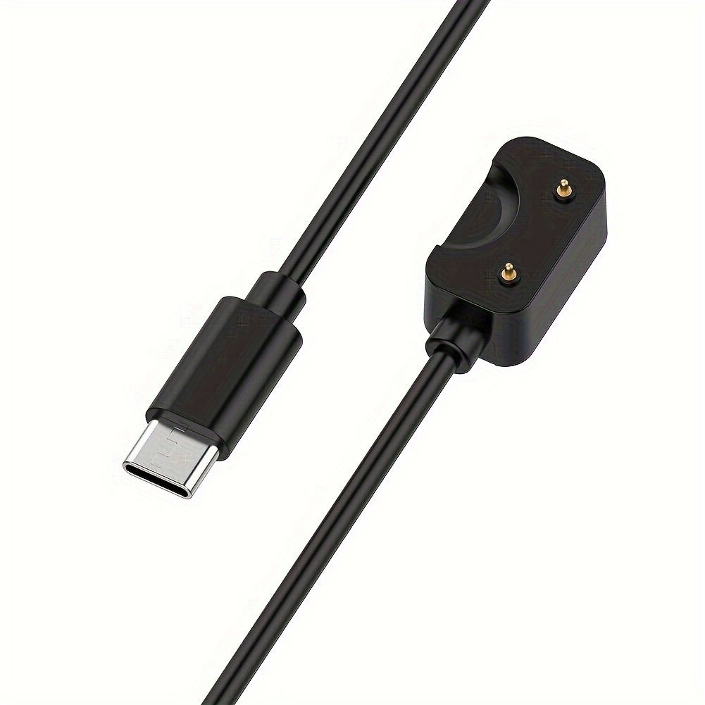 Charging Cable for Galaxy Fit 3 Smartwatch - Magnetic USB/Type-C Adapter, Flat Design, Cat5e Ethernet Compatible, Black