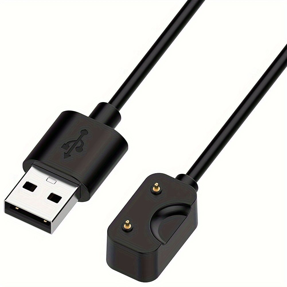Charging Cable for Galaxy Fit 3 Smartwatch - Magnetic USB/Type-C Adapter, Flat Design, Cat5e Ethernet Compatible, Black